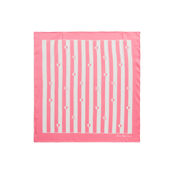 Mascarpone Cream Julia Logo Striped Square Scarf Lauren 2