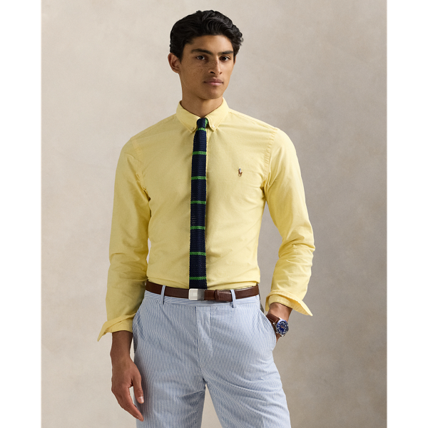 Ralph lauren yellow striped shirt best sale