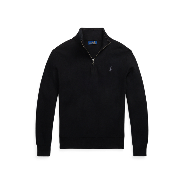 Mens ralph lauren long sleeve polo black hotsell