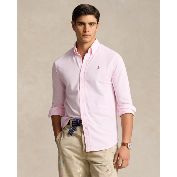 Light pink mens polo shirt best sale