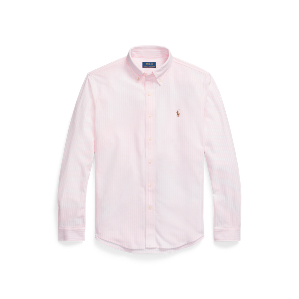 新品 ラルフローレン KNIT DRESS SHIRT ストライプ 袖口ロゴ S POLO RALPH LAUREN(ポロラルフローレン) / knit dress shirt