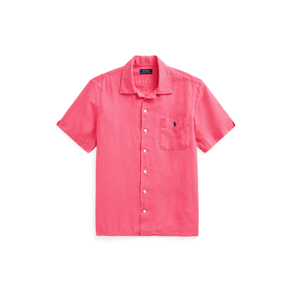 Classic Fit Linen-Cotton Camp Shirt