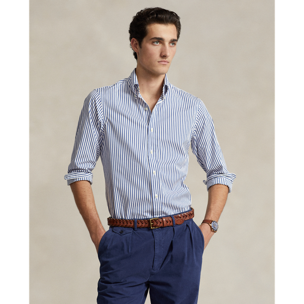 Camisa de popelina Custom Fit con rayas