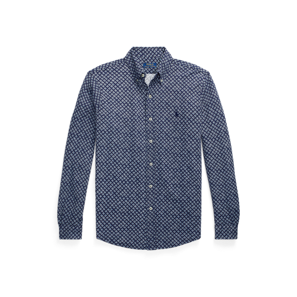 Foulard-Print Featherweight Mesh Shirt