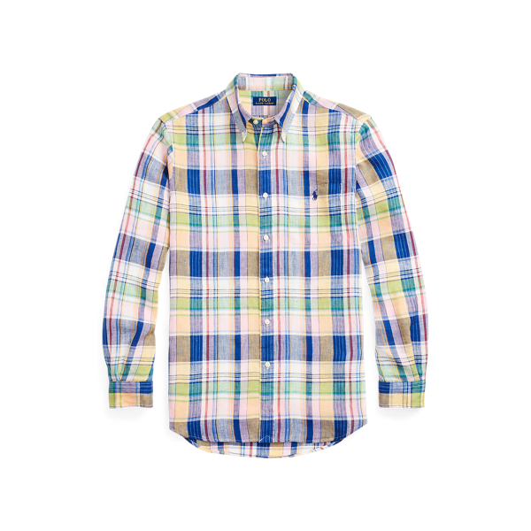 Camicia in lino scozzese Custom-Fit Polo Ralph Lauren in 1