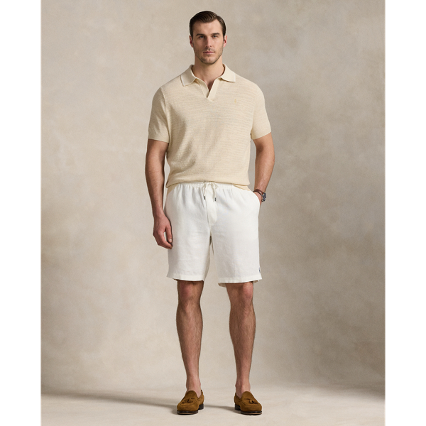 Deckwash White Leinenshorts Polo Prepster Big & Tall 1
