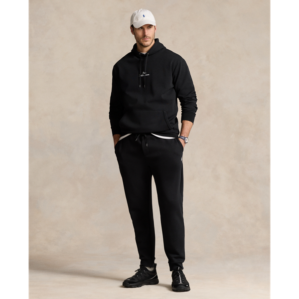 Sweat &agrave; capuche maille double &agrave; logo Big & Tall en Polo Black 4