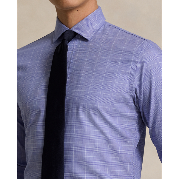 Custom Fit Plaid Poplin Shirt