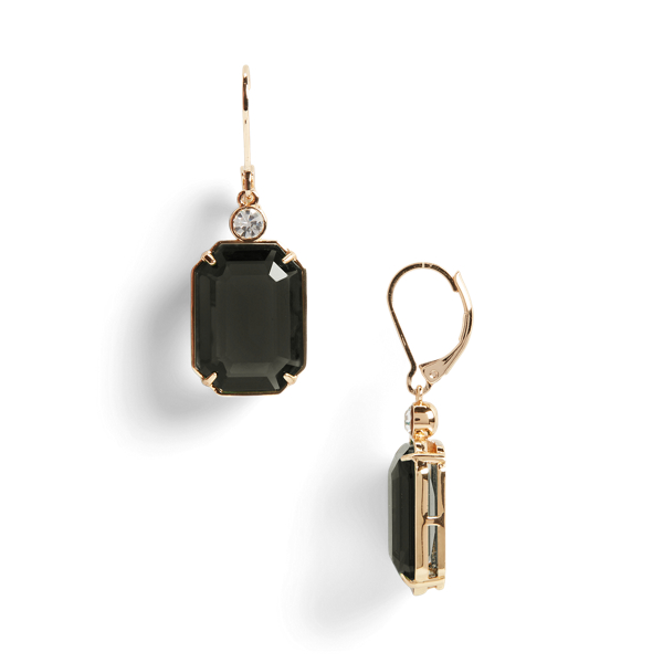 Gold Gold-Tone Stone & Crystal Drop Earrings Lauren 2