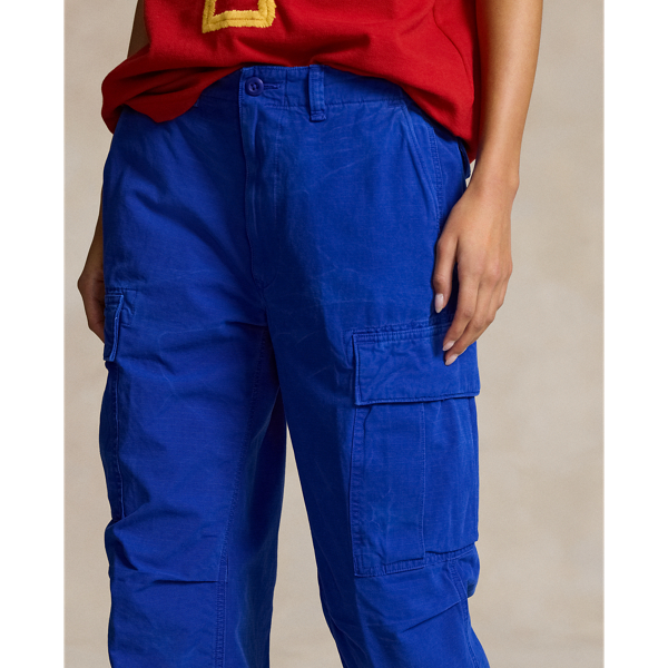 Pantalon cargo d&eacute;contract&eacute; en ripstop Polo Ralph Lauren en Bleu 8