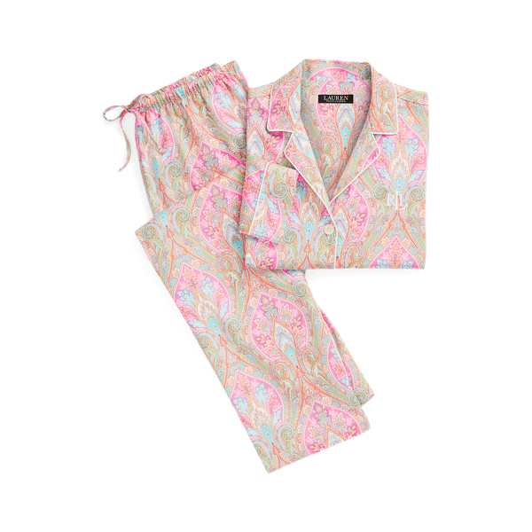 Multi Paisley Paisley Cotton-Blend Sateen Sleep Set Lauren 2