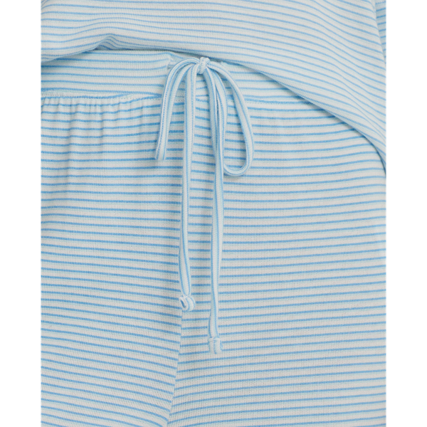 Blue Stripe Striped Cotton-Blend Jersey Pajama Set Lauren 7