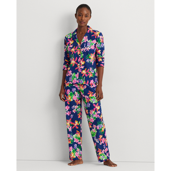 Floral Cotton-Blend-Lawn Sleep Set