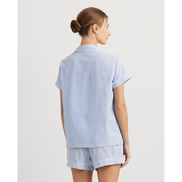 Blue Stripe Striped Lawn Boxer Sleep Set Lauren 5