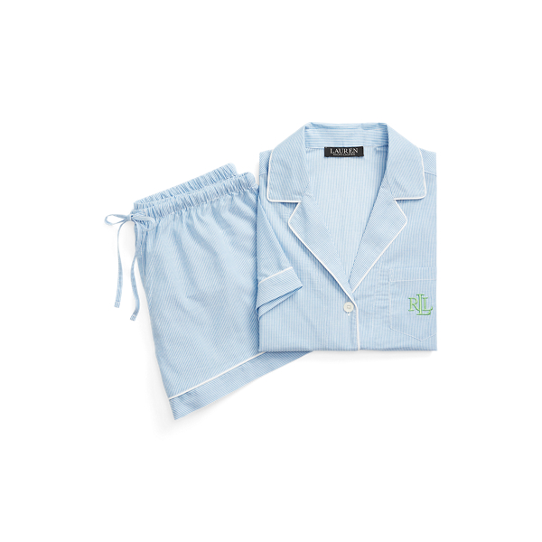 Blue Stripe Striped Lawn Boxer Sleep Set Lauren 2