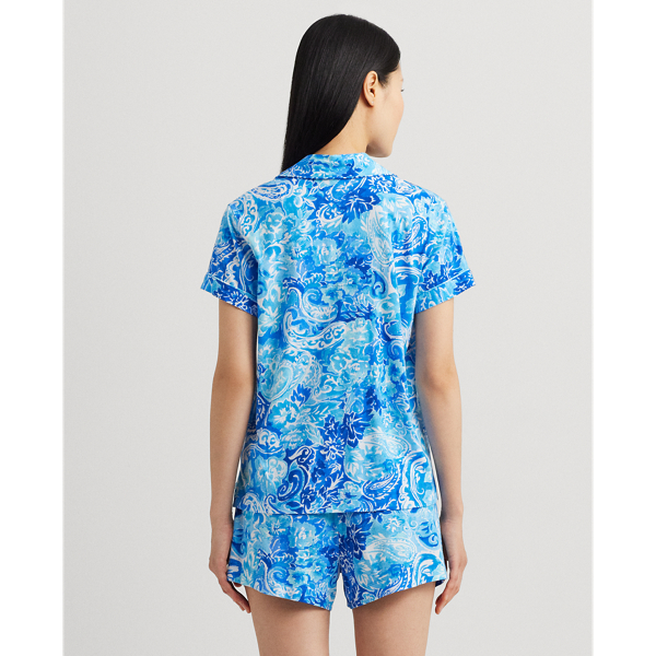 Blue Paisley Paisley Jersey Boxer Sleep Set Lauren 5