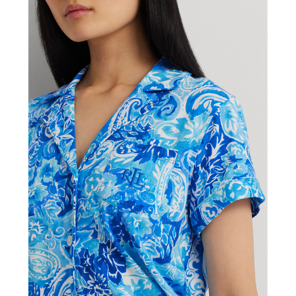 Blue Paisley Paisley Jersey Boxer Sleep Set Lauren 6