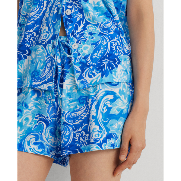 Blue Paisley Paisley Jersey Boxer Sleep Set Lauren 7