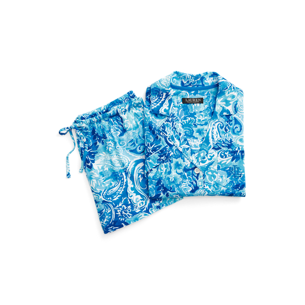 Blue Paisley Paisley Jersey Boxer Sleep Set Lauren 2