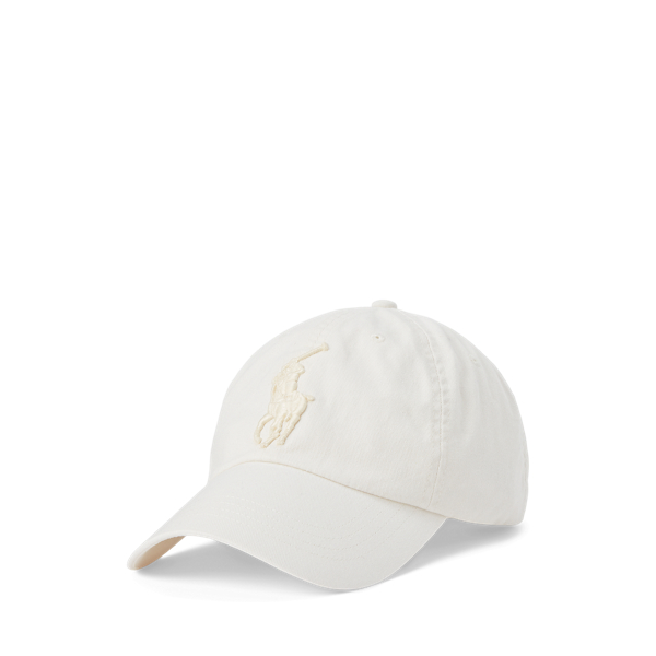 Clubhouse Cream Big Pony Twill Ball Cap Polo Ralph Lauren 1