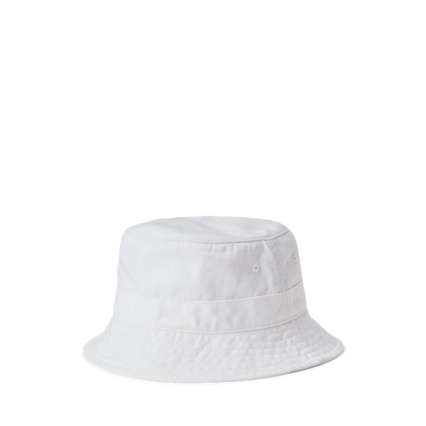 White Polo Bear Twill Bucket Hat Polo Ralph Lauren 2