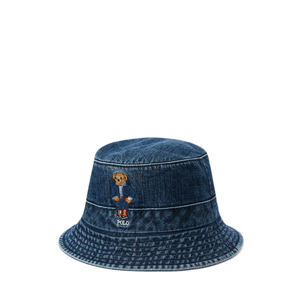 Polo Bear Denim Bucket Hat