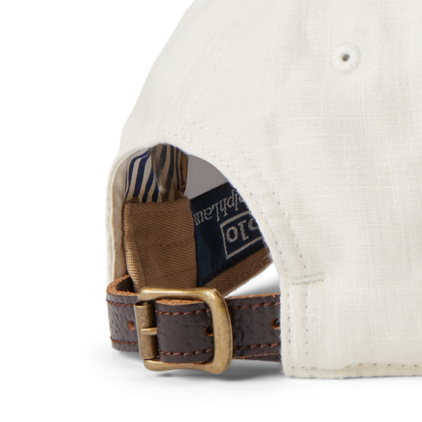 Cream Linen Ball Cap Polo Ralph Lauren 3