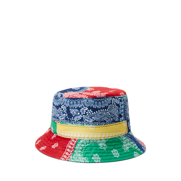 Bandana Patchwork Bandanna-Print Color-Blocked Bucket Hat Polo Ralph Lauren 1