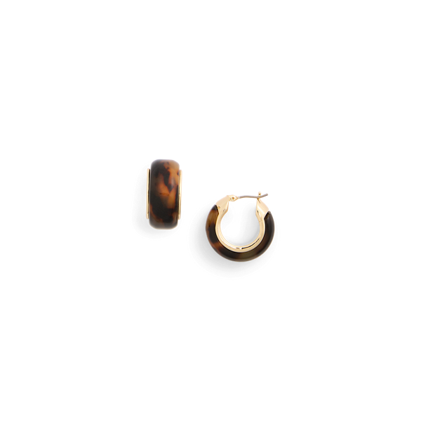 Gold Gold-Tone & Tortoiseshell Hoop Earrings Lauren 2