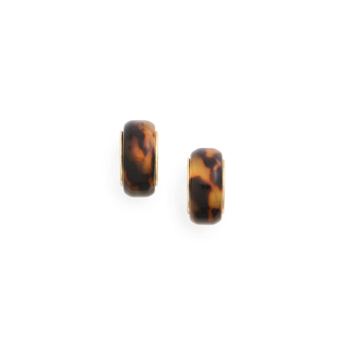Gold-Tone & Tortoiseshell Hoop Earrings