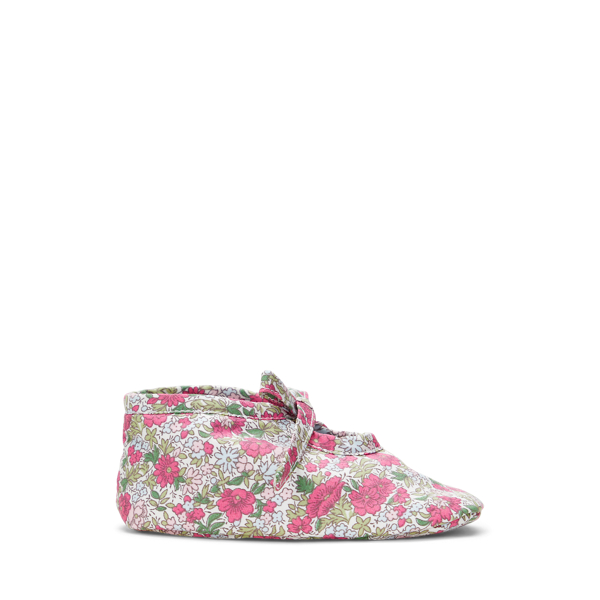 Floral Cotton Poplin Booties &amp; Bag