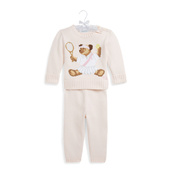 Polo Bear Cotton Sweater Pant Set