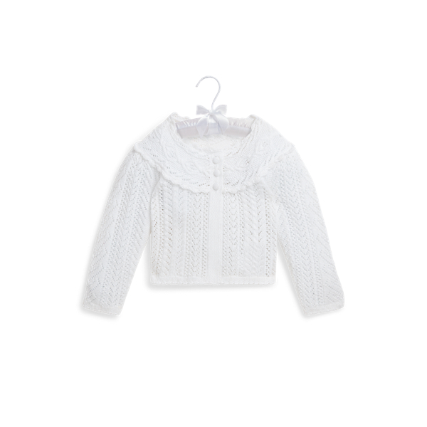 Pointelle-Knit Cotton Cardigan