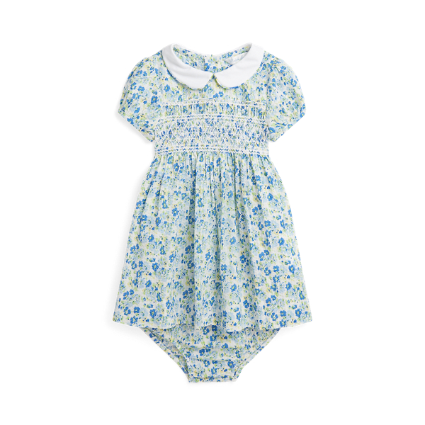 Gebl&uuml;mtes Seersucker-Kleid mit H&ouml;schen Baby Girl in 1
