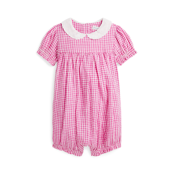 Gingham Linen Bubble Shortall