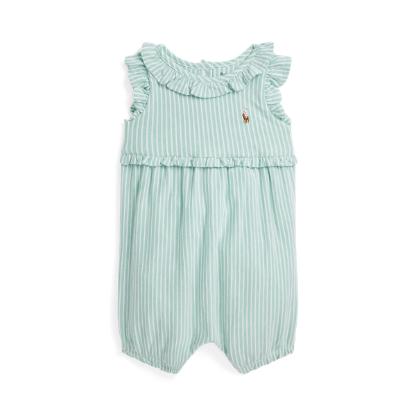 Striped Knit Oxford Bubble Shortall