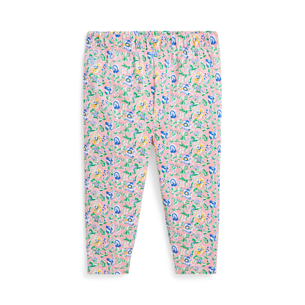 Beneda Floral Pink/Vista Floral Stretch Jersey Legging Baby Girl 1