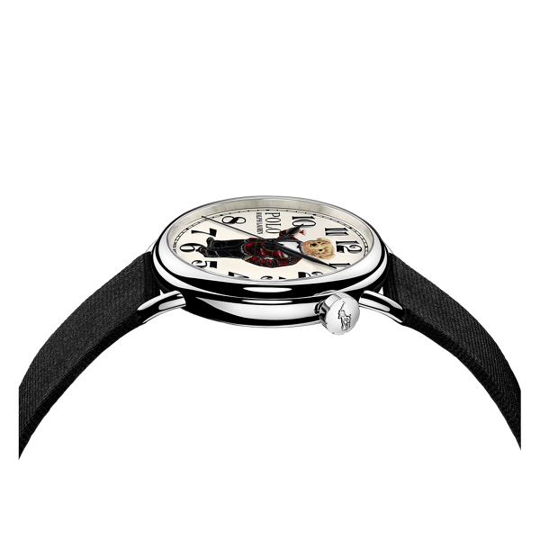 Armbanduhr in Weiß mit Tartan Polo Bear