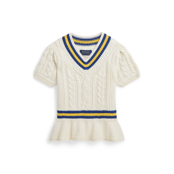 Cricketpullover aus Baumwolle Girls 1.5-6.5 Years in 1