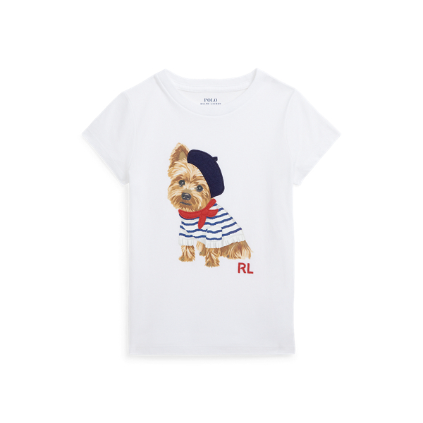 T-Shirt aus Baumwolljersey mit Hund Girls 1.5-6.5 Years in 1