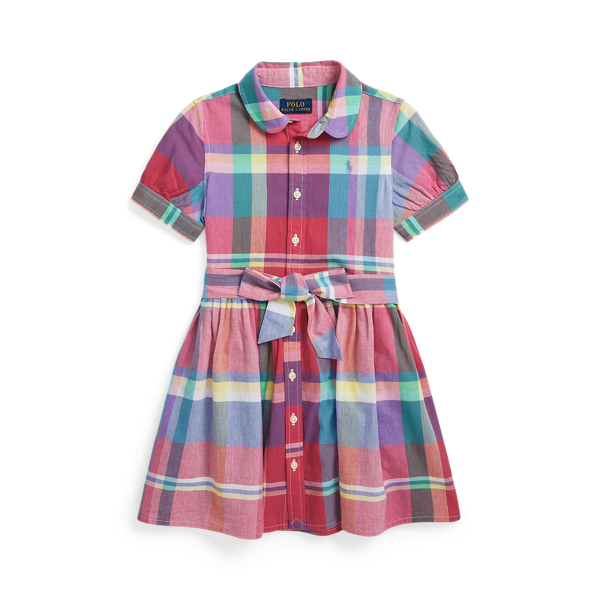 Robe-chemise en coton madras Girls 1.5-6.5 Years en 1