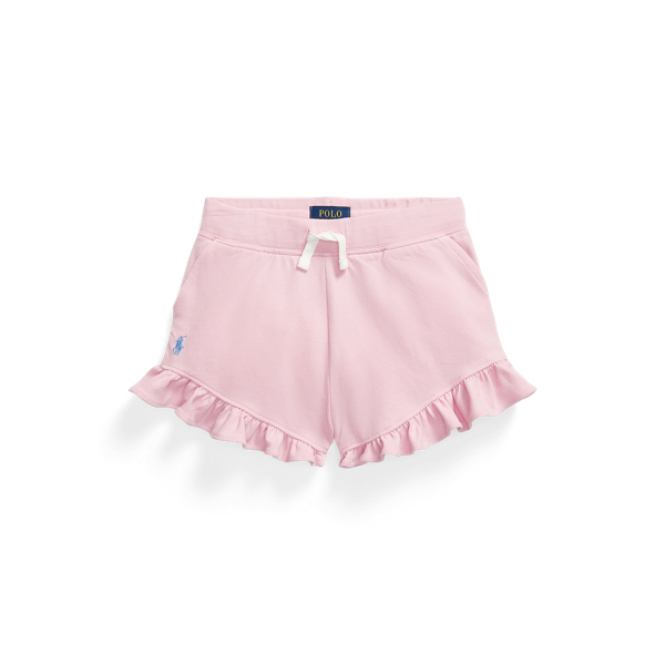Short in piqu&eacute; stretch con volant