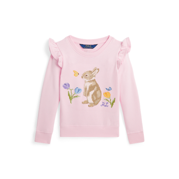Ruffled Bunny Terry Sweatshirt Girls 1.5-6.5 Years 1