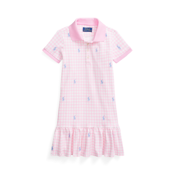 Gingham Polo Pony Mesh Polo Dress Girls 1.5-6.5 Years 1