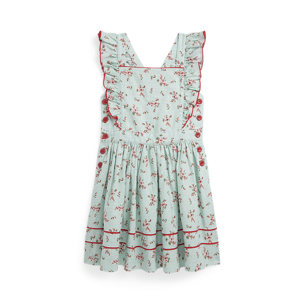 Abito in cotone e lino a fiori Girls 1.5-6.5 Years in 1