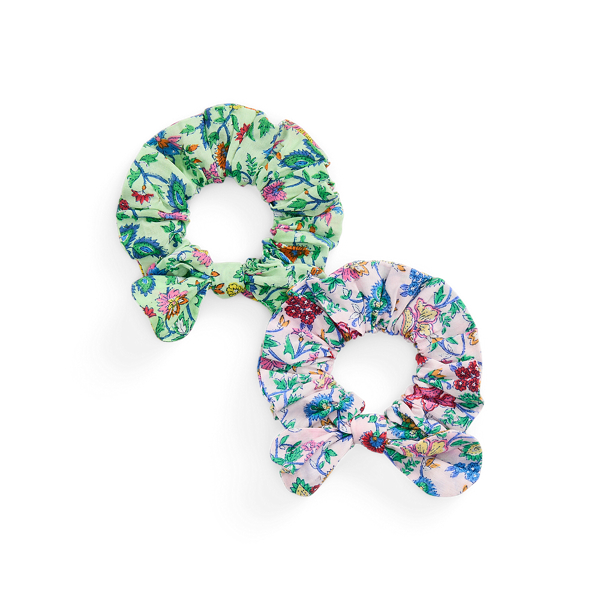 Multi Floral Bow Scrunchie 2-Pack Girls 2-6x 1