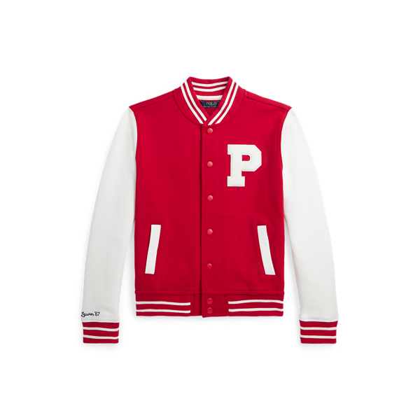 Logo Double-Knit Baseball Jacket Girls 7-14 Years 1