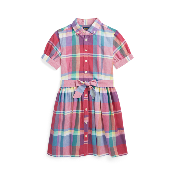Cotton Madras Shirtdress Girls 7-16 1