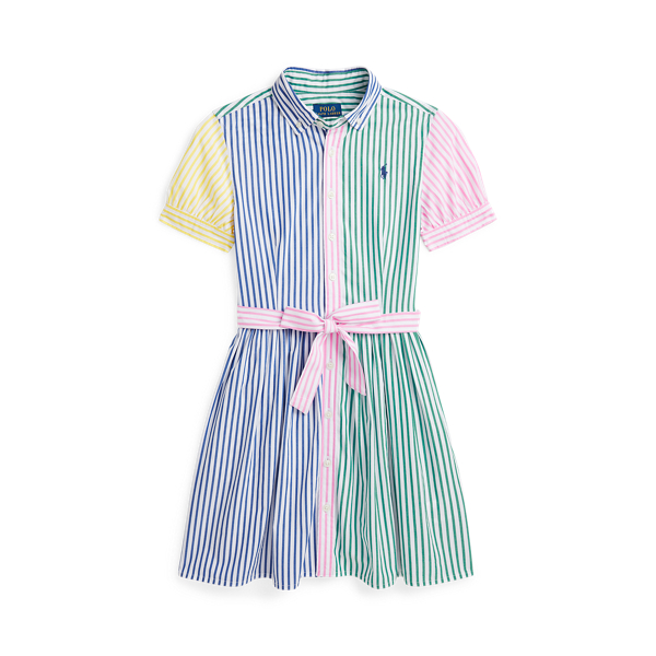 Multi Striped Cotton Fun Shirtdress Girls 7-16 1