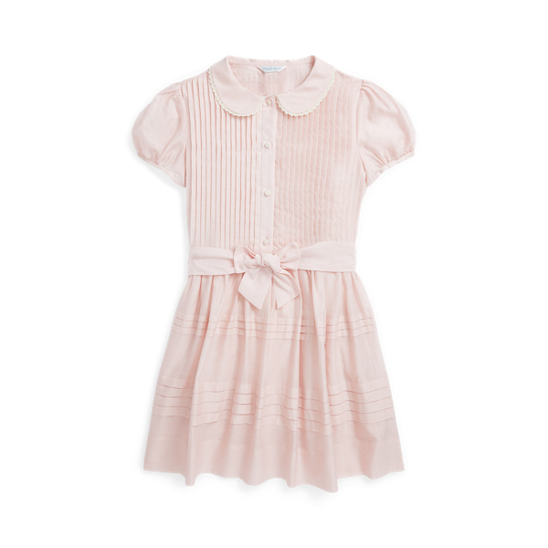 Pleated Cotton-Silk Dress Girls 7-14 Years 1